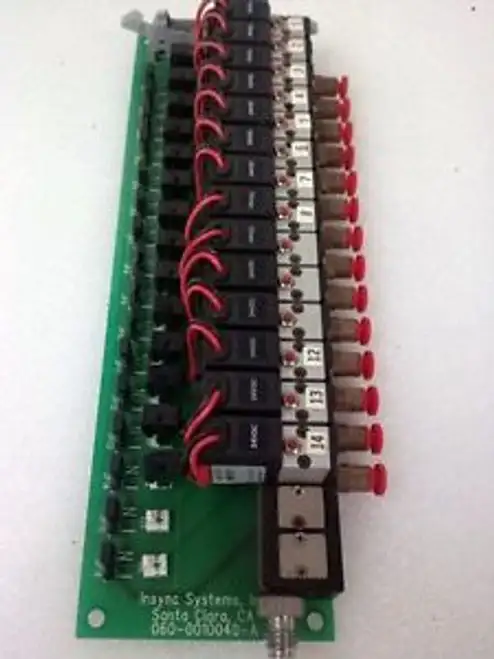 Insync Systems 060-0010040-A Pcb Assembly With 14 24-Volt Solenoid Valve