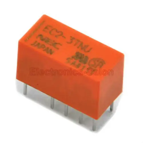 100X Nec Ec2-3Tnu Double Coil Latch Signal Relay Dc 3V Slim Type Dpdt/2 Form C