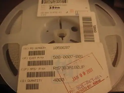 Cant: 3900 unidades Ref. Rm73B3Ate180J Resistencia Smt 18R 5% 2512 T/R