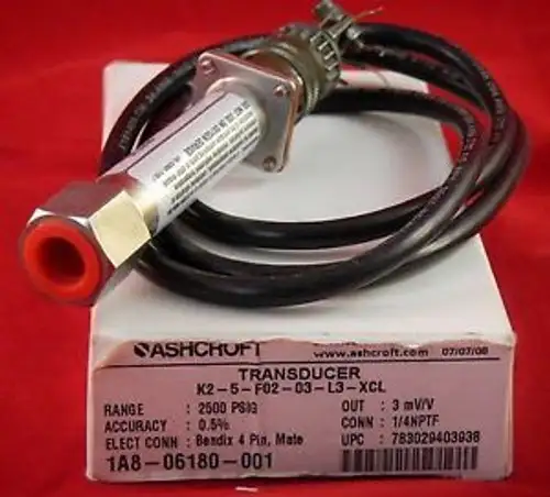 Ashcroft Pressure Transducer K2-5-F02-03-L3-Xcl 2500 Psig. . Ping