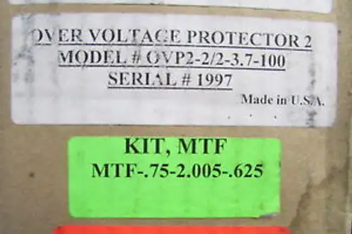 Dairyland OVP-2/2-3.7-100 OVP Over Voltage Protector Kit FMFB-.875-B 3"