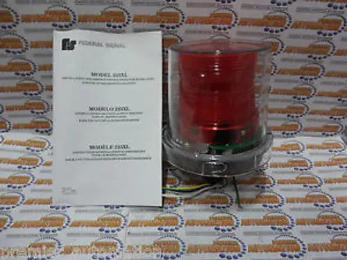 Fed. Signal Corp 225Xl-120-240R Led Warning Lights Red 120¬ñ240 Vac 210¬ñ130Ma