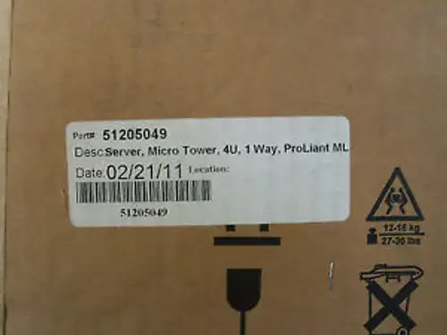51205049 Mitel Server Hp Proliant Ml110 G6 Base Micro Tower 4U 1 Way