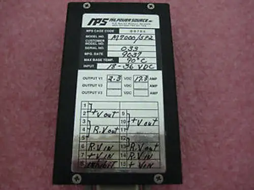 Milpower Source M7000/Sp2 Dc/Dc Converter 2.3Vdc 17.3 Amp