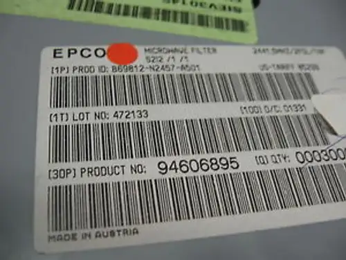 3000 Pcs P/N B69812N2457A501 Microwave Filter 2441 5 Mhz 2 Pol / Tap