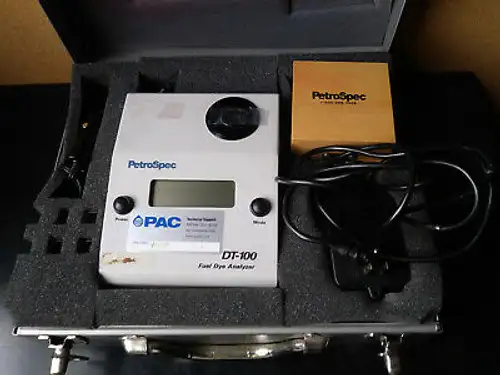Petrospec Dt-100C Fuel Dye Analyzer W/ Case Standards Cigarette Adapter+