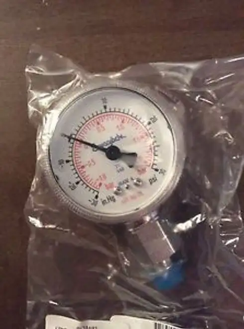 Swagelok Pressure Gauge PGU-50-PC30-L-4FSF (0-30psi)