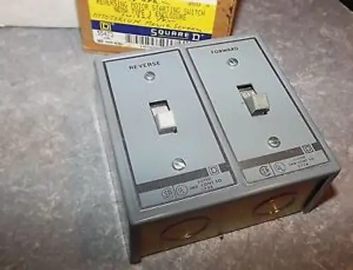 Square D 2511 KG-11 wall mount reversing manual switches enclosure