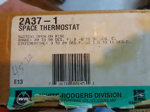 WHITE- RODGERS 2A37-1 SPACE THERMOSTAT