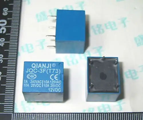 100pcs JQC-3F(T73) DC 12V 5PIN Power Relay 250VAC 28VDC