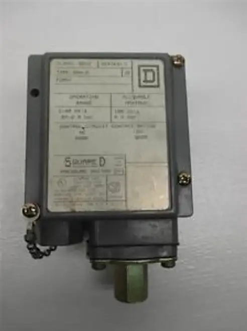 Square D 9012 GAW-2 Machine Tool Pressure Switch1-40 psig