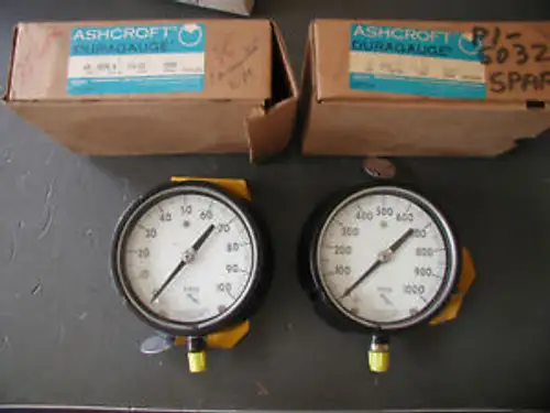Ashcroft Duragauge 0-100PSIG or 0-1000 PSIG 4 1/2