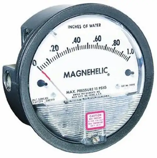 Dwyer Magnehelic Series 2000 Differential Pressure Gauge Range 0-20WC