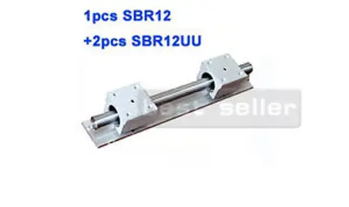 1P SBR12 -300mm Linear shaft supports+2P SBR12UU Bearing Block Slide for CNC