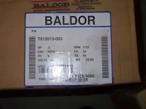 baldor .5 1/2 -hp motor drive 1725-rpm 380v ac 60hz