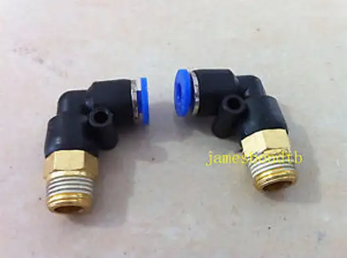 100pcs 6mm-1/8 Pneumatic Connectors Elbow Fitting BSPT L