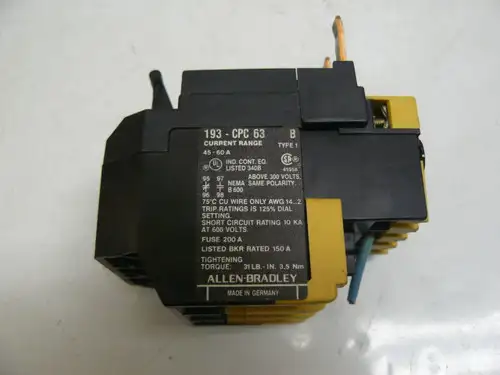 Allen-Bradley 193-Cpc63 Bimetallic Overload Relay In 45-60 A