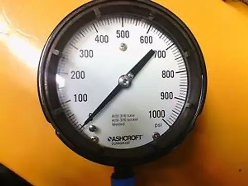 ASHCROFT DURAGAUGE GAUGE 45-1279-SS-04L-1000# 0-1000 PSI 4-1/2 FACE