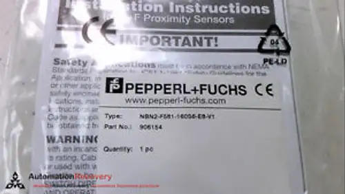 PEPPERL FUCHS NBN2-F581-160S6-E8-V1 INDUCTIVE SENSOR