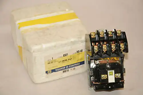 Square D 8501 H0-40 AC Control Relay 480-60 Coil 80010 Nema A600 15A Carry