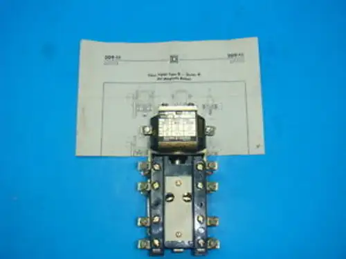 Square D DC Control Relay Class 7001 Type DO 44 7001 DO-44 Series A