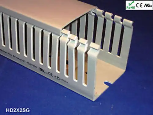 12 Sets Of 2X2X2M Gray High Density Wiring Ducts And Covers - Ul/Ce Listed