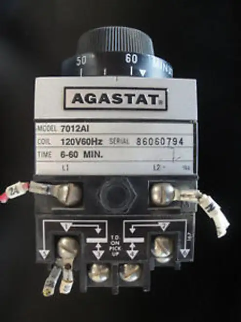 7012Ai Agastat Timing Relay 120V 60Hz 6-60 Min.