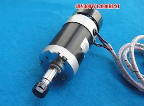 400W Dc48V 12000Rpm Cnc Spindle Motor 55Mm With Mount Bracket Carving Milling