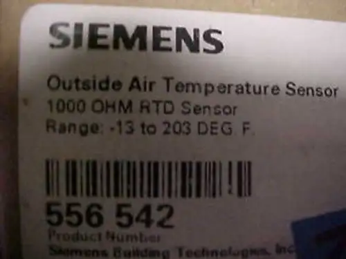 Siemens Outside Air Temperature Sensor 556-542 Zb-187