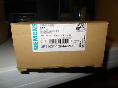 Siemens Contactor 50Amp 24Vdc Coil 3Rt1036-1Qb44-3Ma0