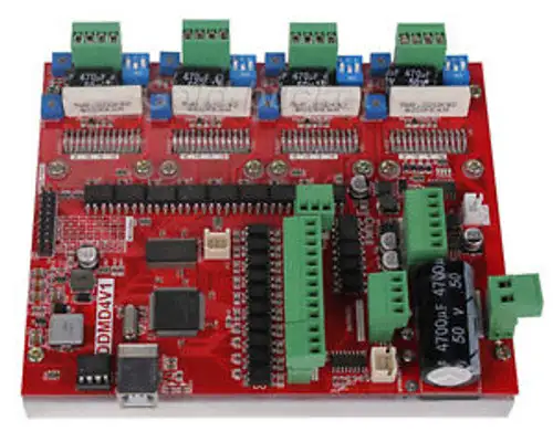 4 Axis Cnc Lv8727 Stepper Motor Drive Usb Mach3 Controller Interface 2In1 Board