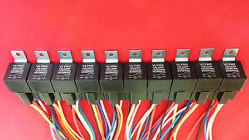 Qty100 Relay+100 Interlocking 5 Pin Sockets 12V Dc 30 40A Waterproof Spdt