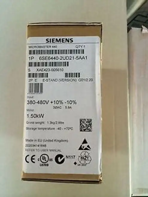 New In Siemens Inverter 6Se6440-2Ud21-5Aa1 6Se64402Ud215Aa1