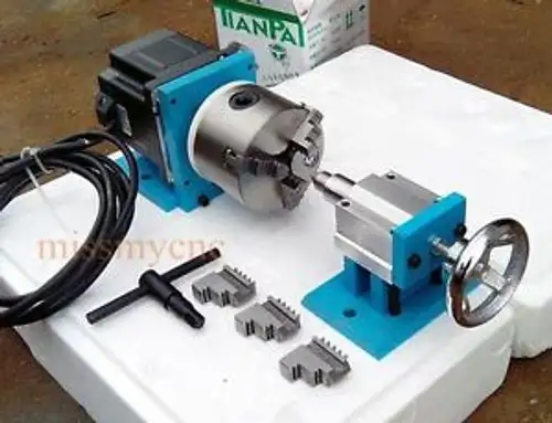 Cnc Router Rotational Rotary Axis A 4Th-Axis 3-Jaw Tailstock Nema34
