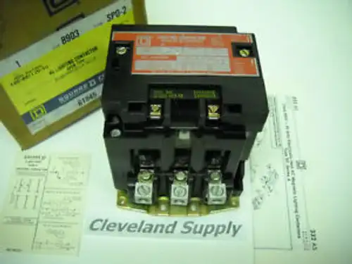 Square D 8903 Sp0-2 Ac Lighting Contactor 60A 3 Pole Type