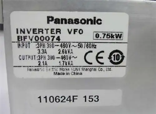 Bfv00074 Vfd Inverter Input 3Ph 380V Output 3Ph 380~460V 2.1A 750W 0.5~250Hz