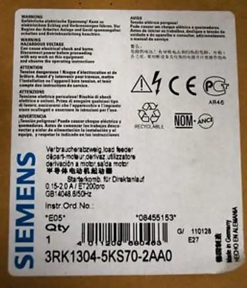 Siemens 3Rk1304-5Ks70-2Aa0 Motor Starter 3Rk13045Ks702Aa0 -