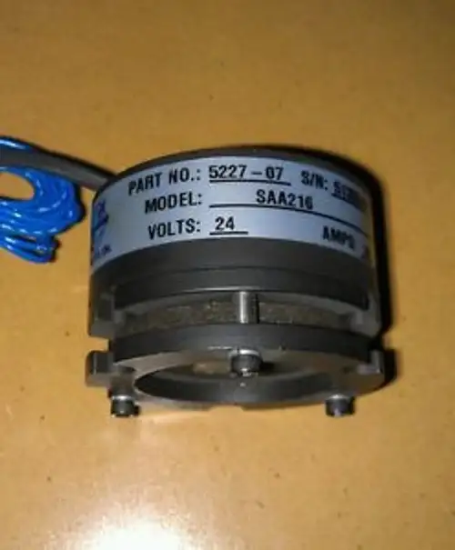 Stromag Brake Part#5227-07 Model#Saa216 Volts:24 Amps:.60