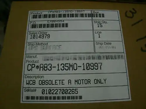 Compumotor Stepper Motor A/Ax83-135 Mo135 Sealed