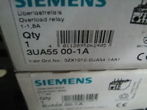 Lot Of 9 Siemens 3Ua55 00-1A Overload Relay