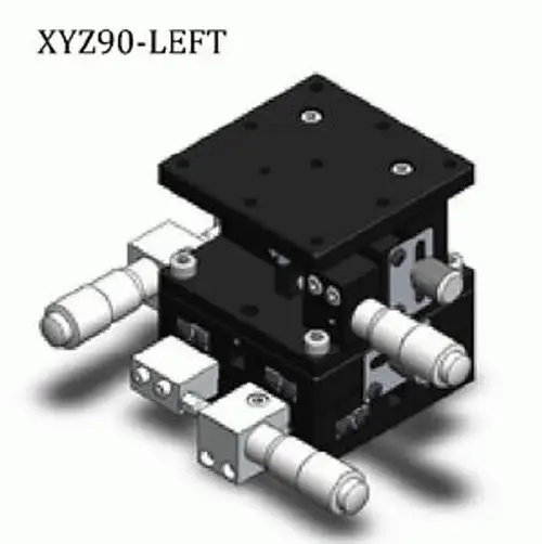 3 Axis Xyz Precision Linear Stage Cross Roller Bearing 90Mm X 90Mm Left #U1-6L