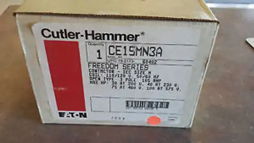 Ce15Mn3A Cutler Hammer Contactor W/120V Coil Pipestone Electric