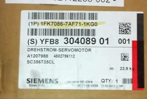 Siemens 1FK7086-7AF71-1KG0 Synchronous Servomotor 1FK70867AF711KG0