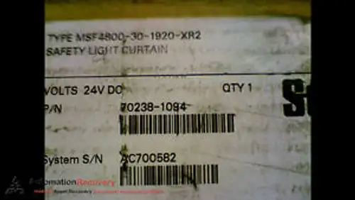 STI MSF4800-30-1920-XR2 LIGHT SCREEN TRANSMITTER / RECIEVER