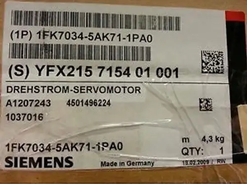 Siemens Servo Motor 1FK7 1FK7034-5AK71-1PA0