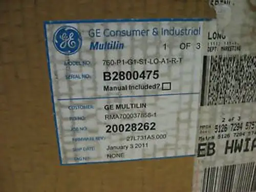 NEW GE MULTILIN SR760 760 FEEDER MANAGEMENT RELAY 760-P1-G1-S1-LO-A1-R-T