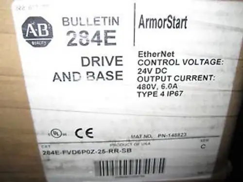 New Allen Bradley 284E-Fvd6P0Z-25-Rr-Sb Armorstart Motor Controller 6Amp