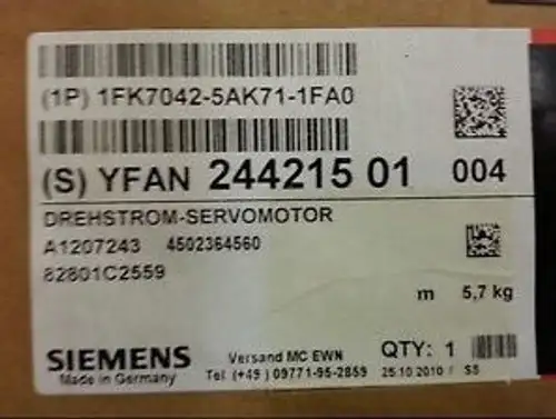 Siemens Servo Motor 1FK7 1FK7042-5AK71-1FA0