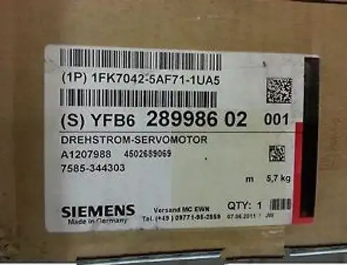 Siemens Servo Motor 1FK7 1FK7042-5AF71-1UA5