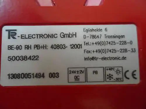 TR BE90 BE 90 BarCode Read Head-Profibus with Option BE-90 RH PB + H 40803-12001